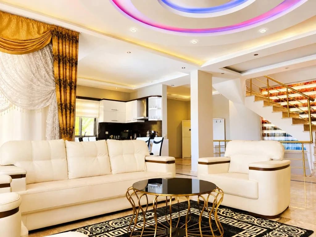 Location villa 5+1 — Alanya Kargıcak — living kitchen